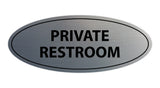 Oval Private Restroom Sign