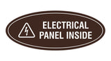 Oval Electrical Panel Inside Sign