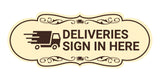 Designer Deliveries Sign In Here Wall or Door Sign