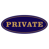 Oval PRIVATE Sign