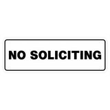 Standard No Soliciting Sign
