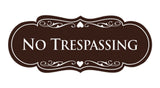 Signs ByLITA Designer No trespassing Sign