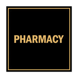 Square Pharmacy Sign with Adhesive Tape, Mounts On Any Surface, Weather Resistant