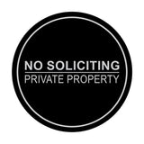 Signs ByLITA Circle No Soliciting Private Property Sign