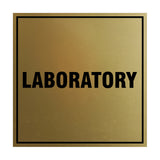 Square Laboratory Sign with Adhesive Tape, Mounts On Any Surface, Weather Resistant