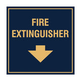 Square Fire extinguisher Sign with Adhesive Tape, Mounts On Any Surface, Weather Resistant