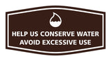 Signs ByLITA Fancy Help Us Conserve Water Avoid Excessive Use Sign