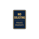 Portrait Round No Soliciting Private Property Sign