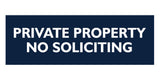 Signs ByLITA Basic Private Property No Soliciting Sign
