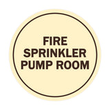 Signs ByLITA Circle Fire Sprinkler Pump Room Sign