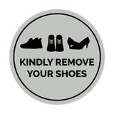 Signs ByLITA Circle Kindly Remove Your Shoes Sign