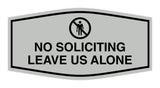Fancy No Soliciting Leave Us Alone Wall or Door Sign
