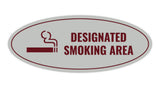 Signs ByLITA Oval Designated Smoking Area Sign