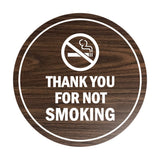 Signs ByLITA Circle Thank you for not smoking Sign with Adhesive Tape, Mounts On Any Surface, Weather Resistant, Indoor/Outdoor Use