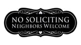 Signs ByLITA Designer No Soliciting Neighbors Welcome Sign
