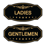 Victorian Ladies And Gents Sign Set