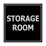 Black / Silver Signs ByLITA Square Storage Room Sign