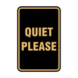 Portrait Round Quiet Please Sign