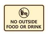 Signs ByLITA Classic Framed No outside food or drink Sign
