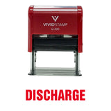 Red Discharge Self Inking Rubber Stamp