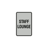 Portrait Round Staff Lounge Sign with Adhesive Tape, Mounts On Any Surface, Weather Resistant