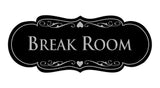 Signs ByLITA Designer Break Room Sign