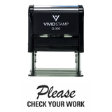 PLEASE CHECK YOUR WORK Teacher Self Inking Rubber Stamp