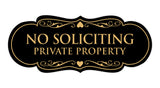 Signs ByLITA Designer No Soliciting Private Property Sign