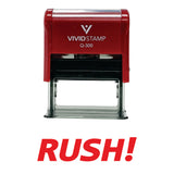 Red Rush Self Inking Rubber Stamp