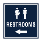 Signs ByLITA Square Restrooms left arrow Sign