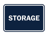 Navy Blue / White Signs ByLITA Classic Framed Storage Sign