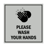 Signs ByLITA Square Please Wash Your Hands Sign with Adhesive Tape, Mounts On Any Surface, Weather Resistant, Indoor/Outdoor Use