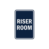Portrait Round Riser Room Sign with Adhesive Tape, Mounts On Any Surface, Weather Resistant