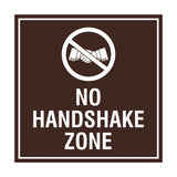 Signs ByLITA Square No Handshake Zone Sign