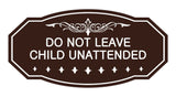 Victorian Do Not Leave Child Unattended Sign