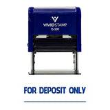 Blue For Deposit Only Self-Inking Office Rubber Stamp