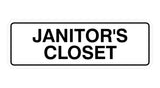 Standard Janitor's Closet Sign
