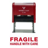 Fragile Handle With Care Self Inking Rubber Stamp