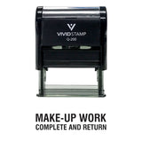 Black Make-Up Work Complete and Return Teacher Self Inking Rubber Stamp