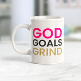 God Goals Grind 11oz Coffee Mug - Funny Novelty Souvenir