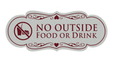 Signs ByLITA Designer No Outside Food or Drink Sign