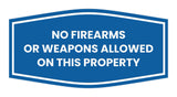 Fancy No Firearms or Weapons Allowed on this Property Wall or Door Sign