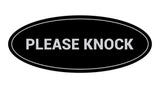 Signs ByLITA Oval Please Knock Sign