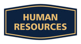Signs ByLITA Fancy Human Resources Sign with Adhesive Tape, Mounts On Any Surface, Weather Resistant, Indoor/Outdoor Use