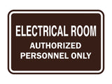 Signs ByLITA Classic Framed ELECTRICAL ROOM AUTHORIZED PERSONNEL ONLY Sign