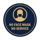 Circle No Face Mask No Service Sign