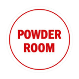Signs ByLITA Circle Powder Room Sign
