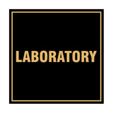 Square Laboratory Sign with Adhesive Tape, Mounts On Any Surface, Weather Resistant
