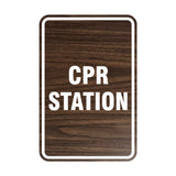 Portrait Round Cpr Station Sign