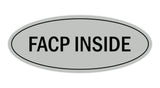 Signs ByLITA Oval FACP Inside Sign